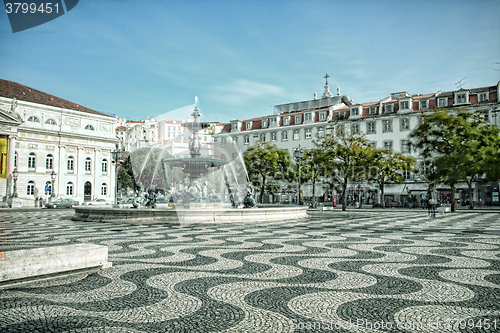 Image of Lisbon, Portugal at Rossio Square.