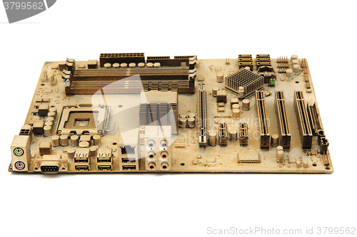 Image of computer motherboard isolated 