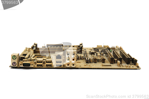 Image of computer motherboard isolated 