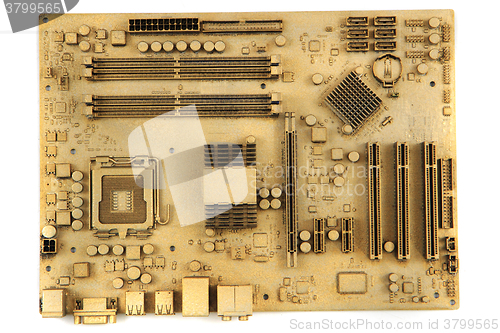 Image of computer motherboard isolated 