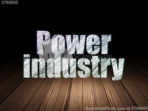 Image of Manufacuring concept: Power Industry in grunge dark room