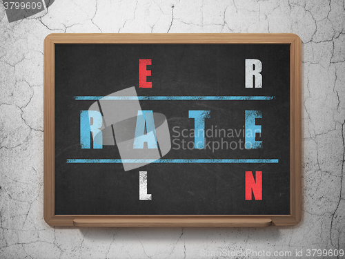 Image of Banking concept: Rate in Crossword Puzzle
