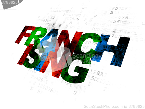 Image of Business concept: Franchising on Digital background