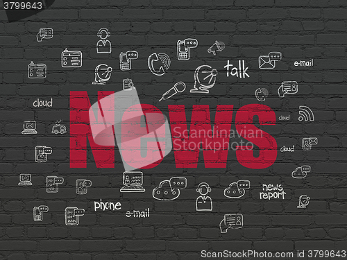 Image of News concept: News on wall background