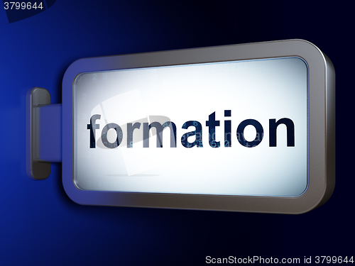 Image of Studying concept: Formation on billboard background