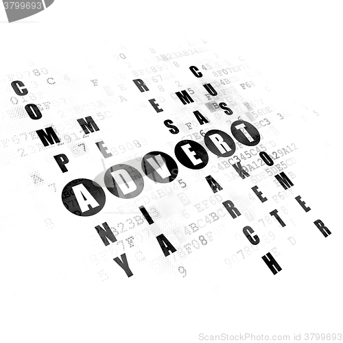 Image of Marketing concept: Advert in Crossword Puzzle