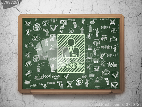 Image of Political concept: Ballot on School Board background
