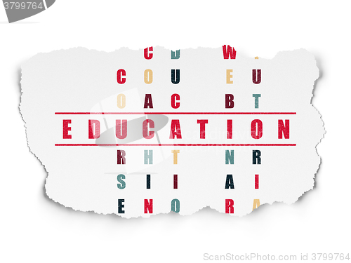 Image of Studying concept: Education in Crossword Puzzle