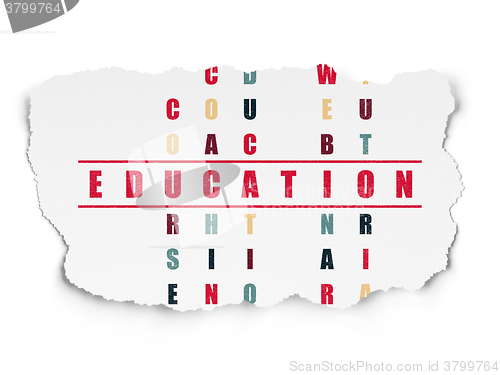 Image of Studying concept: Education in Crossword Puzzle