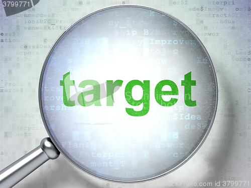 Image of Business concept: Target with optical glass