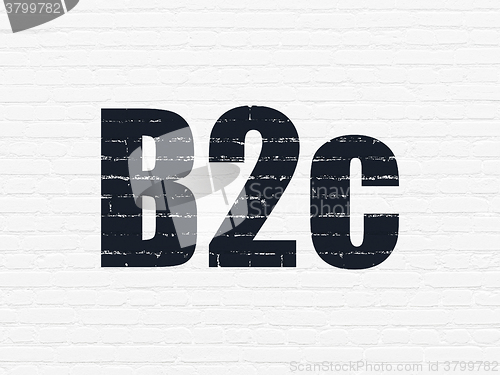 Image of Business concept: B2c on wall background