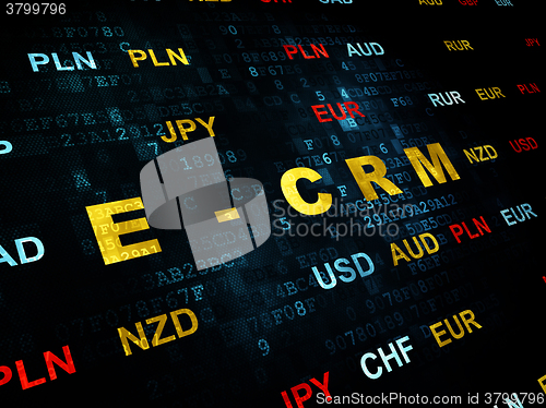 Image of Business concept: E-CRM on Digital background