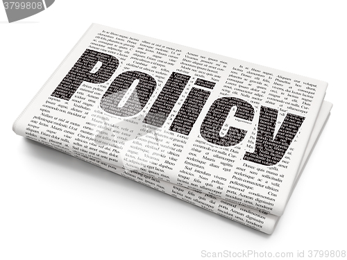 Image of Insurance concept: Policy on Newspaper background