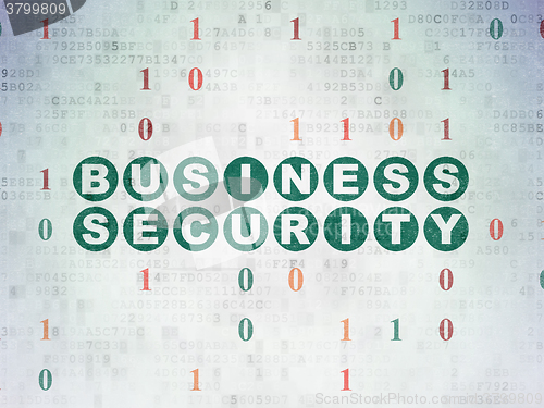 Image of Privacy concept: Business Security on Digital Paper background