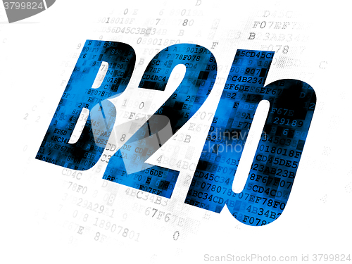 Image of Finance concept: B2b on Digital background