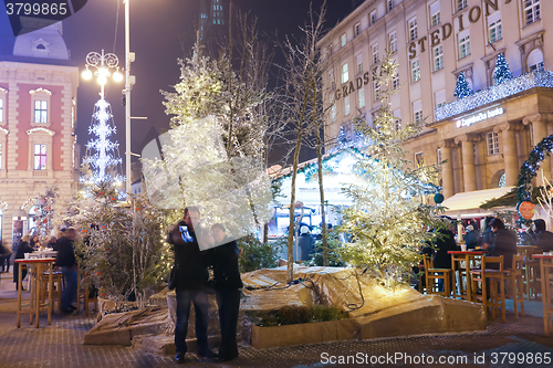 Image of Tourists on Jelacic Square at Advent