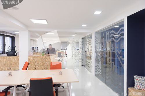 Image of young startup business man portrait at modern office