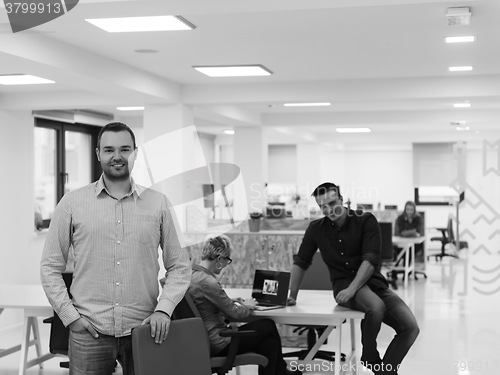 Image of young startup business man portrait at modern office