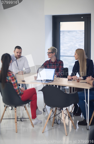 Image of startup business team on meeting