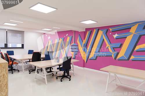 Image of empty  startup busines office interior