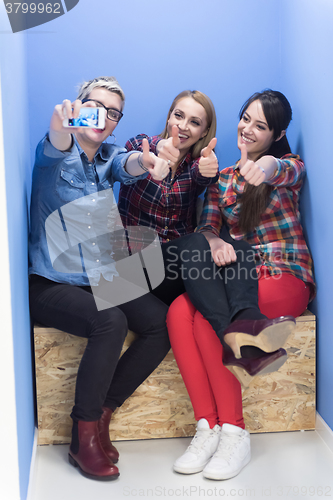 Image of group of business people in creative working  space