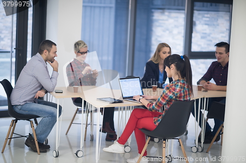 Image of startup business team on meeting