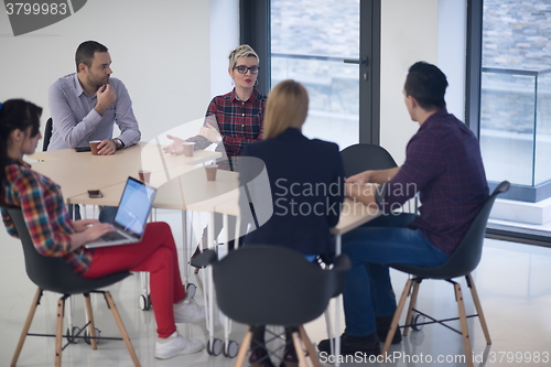 Image of startup business team on meeting