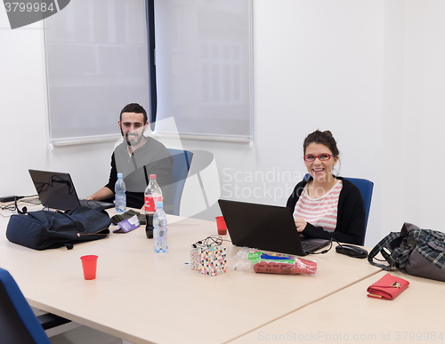 Image of startup business people group at office