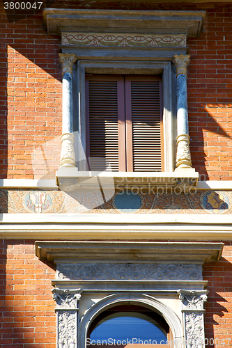 Image of old wall window in the   centre   of  lugano Switzerland Swiss