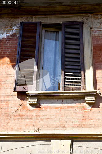 Image of red europe  italy  lombardy       in  the milano old      abstra