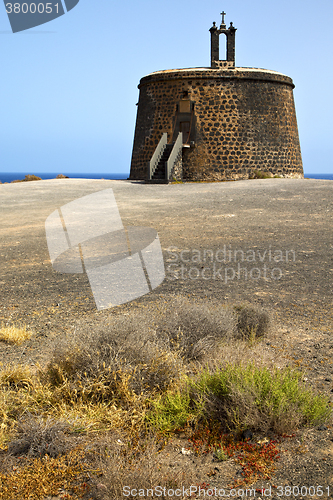 Image of lanzarote castillo de las coloradas spain the old wall castle  