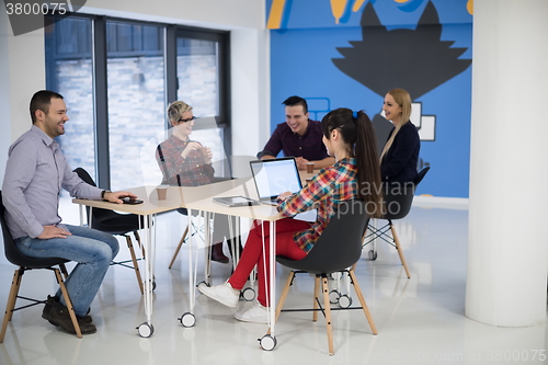 Image of startup business team on meeting