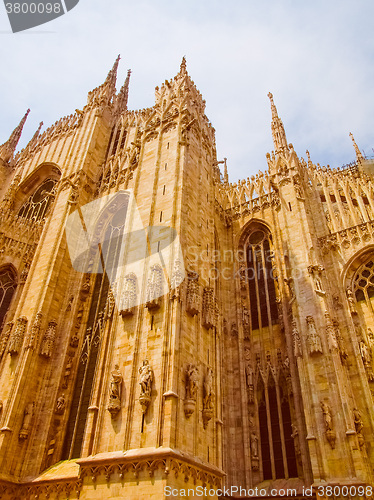 Image of Retro look Milan cathedral