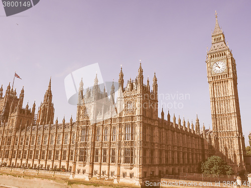 Image of Houses of Parliament in London vintage