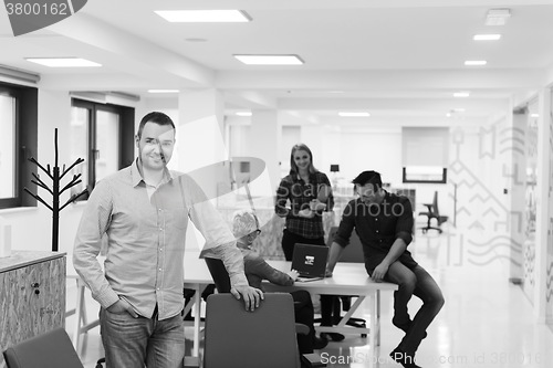 Image of young startup business man portrait at modern office