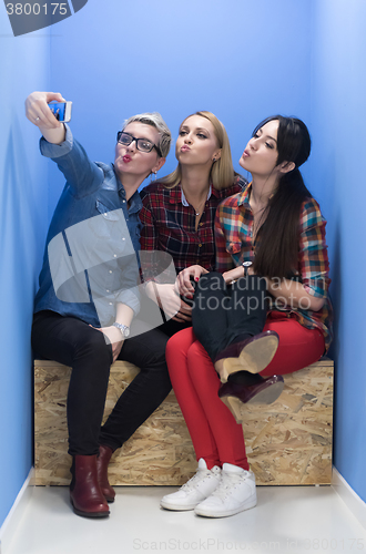 Image of group of business people in creative working  space