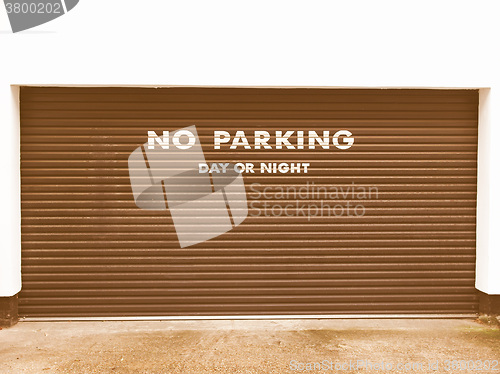 Image of  No parking sign vintage