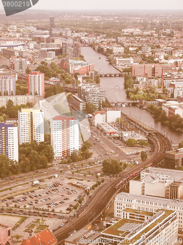 Image of Berlin aerial view vintage