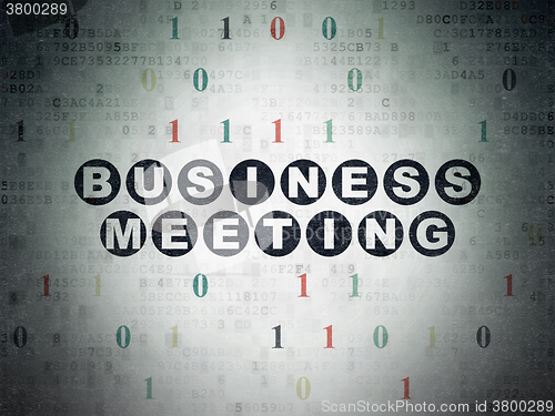 Image of Business concept: Business Meeting on Digital Paper background