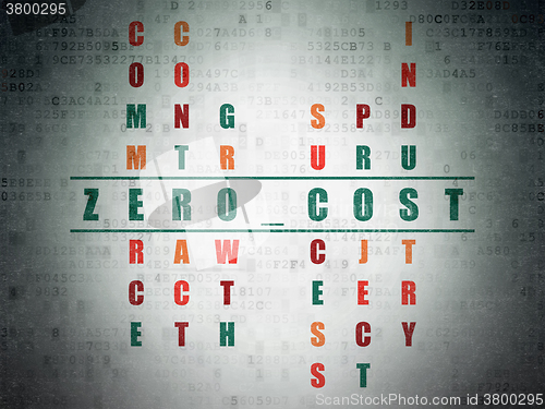 Image of Business concept: Zero cost in Crossword Puzzle