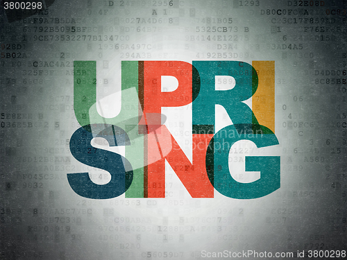 Image of Politics concept: Uprising on Digital Paper background