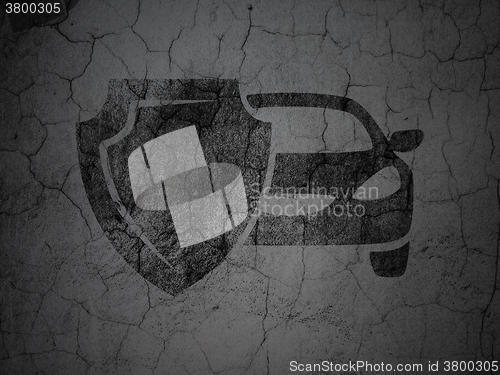 Image of Insurance concept: Car And Shield on grunge wall background