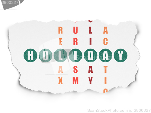 Image of Travel concept: Holiday in Crossword Puzzle