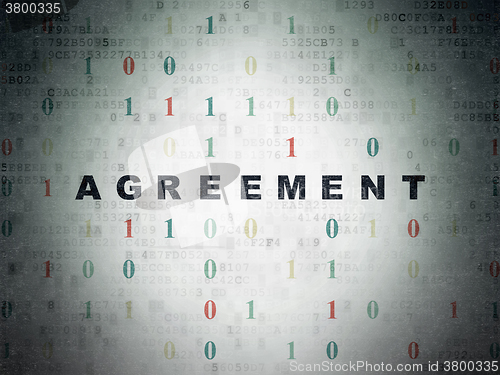 Image of Finance concept: Agreement on Digital Paper background