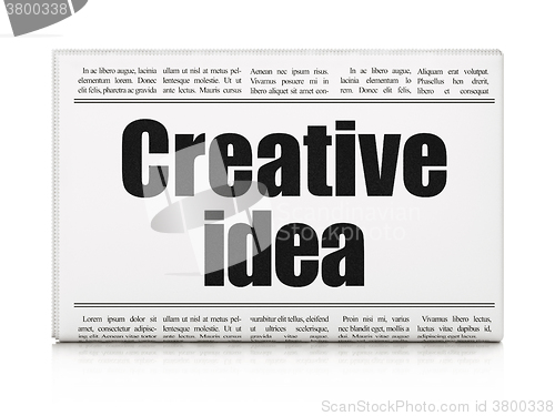 Image of Business concept: newspaper headline Creative Idea