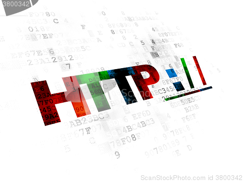 Image of Web design concept: Http : / / on Digital background