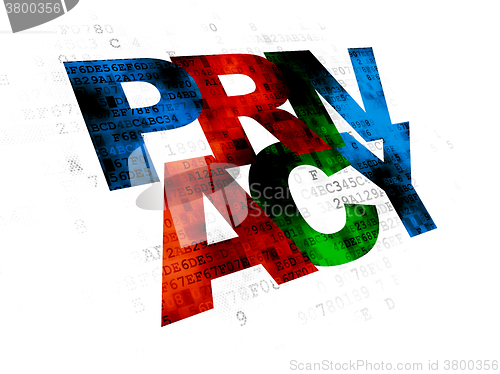 Image of Privacy concept: Privacy on Digital background