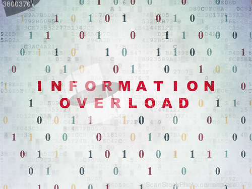 Image of Data concept: Information Overload on Digital Paper background