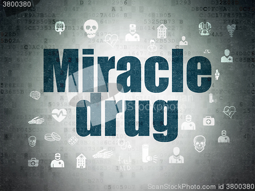 Image of Medicine concept: Miracle Drug on Digital Paper background