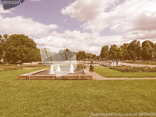 Image of Gardens in Stuttgart, Germany vintage